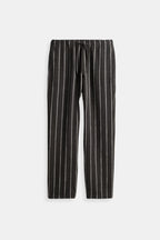 Pantalon De Détente À Taille Élastique Avec Motif Rayé pour Hommes | Idéal pour Un Usage Quotidien