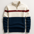 Pull À Col Zippé Avec Coupe Ajustée Pour Homme | Idéal Pour Le Printemps Et L’Automne