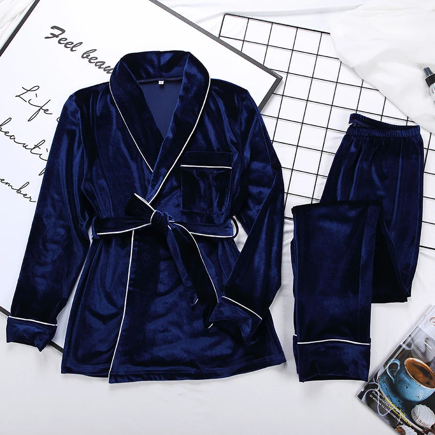 Ensemble Pyjama Deux Pièces À Manches Longues pour Femmes | Idéal pour L’Hiver Et Les Soirées À La Maison
