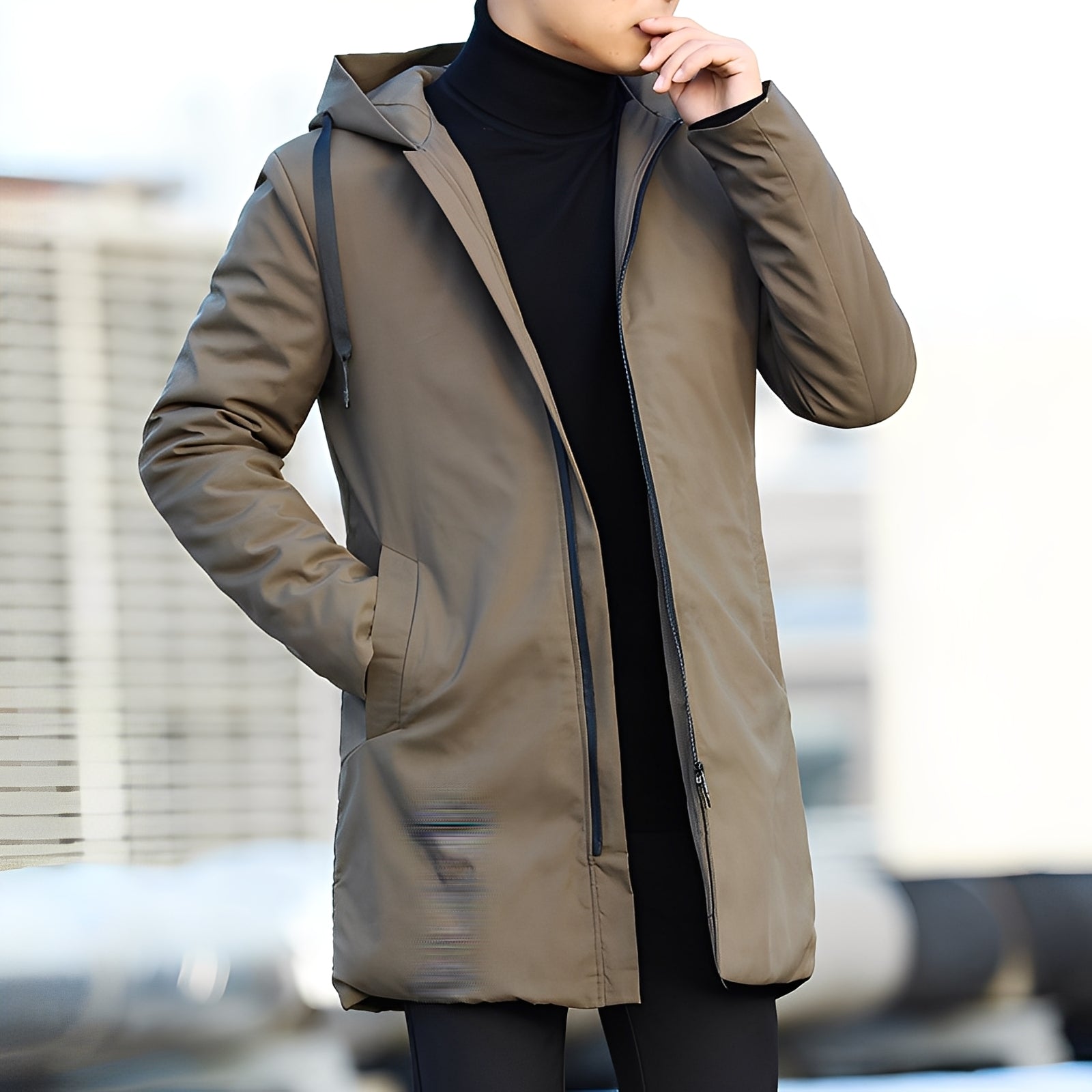 Veste Légère à Capuche avec Coupe Classique pour Hommes | Idéale pour la Mi-Saison