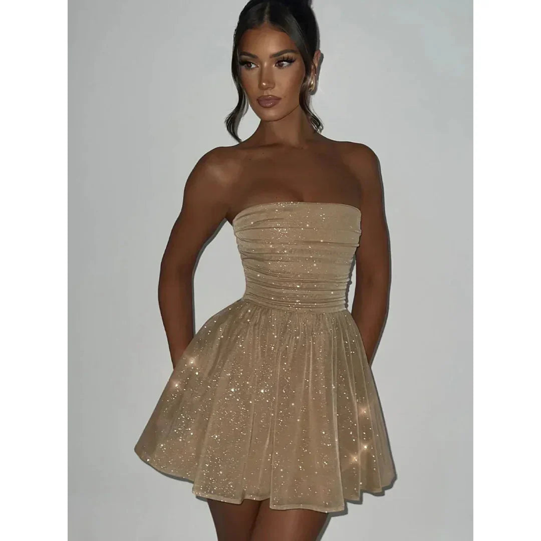 Robe de Soirée Mini Sans Manches pour Femmes | Idéale pour les Événements Festifs