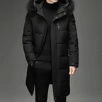 Parka Longue avec Capuche Ajustable pour Homme | Idéale pour Temps Froid en Extérieur