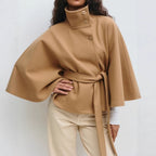 Veste Ceinturée avec Col Montant pour Femme | Idéale pour le Quotidien et les Loisirs