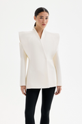 Blazer à Épaules Structurées pour Femme | Idéal pour Saison Froide