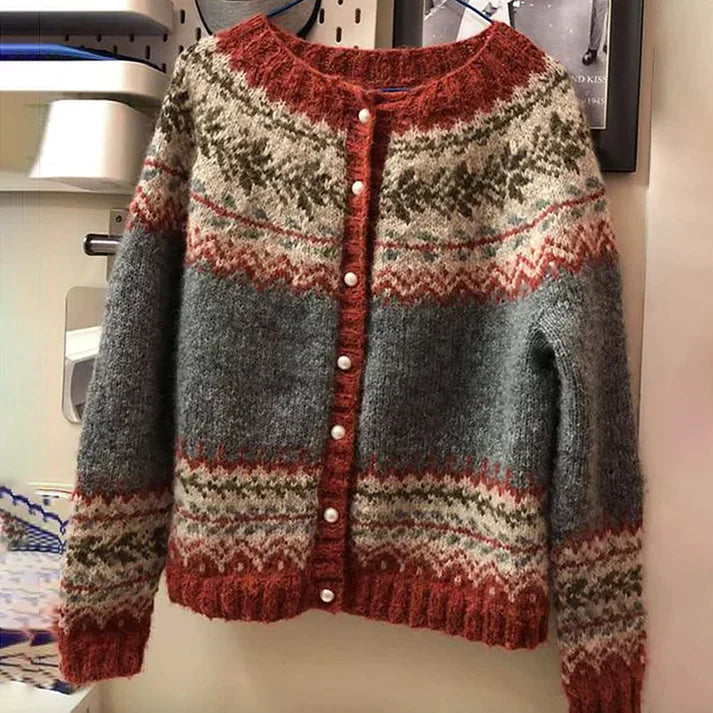 Pull à Col Rond avec Boutons Décoratifs pour Femme | Idéal pour Hiver