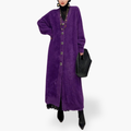 Cardigan Long à Col en V avec Boutons pour Femme déal pour l’Automne et l’Hiver