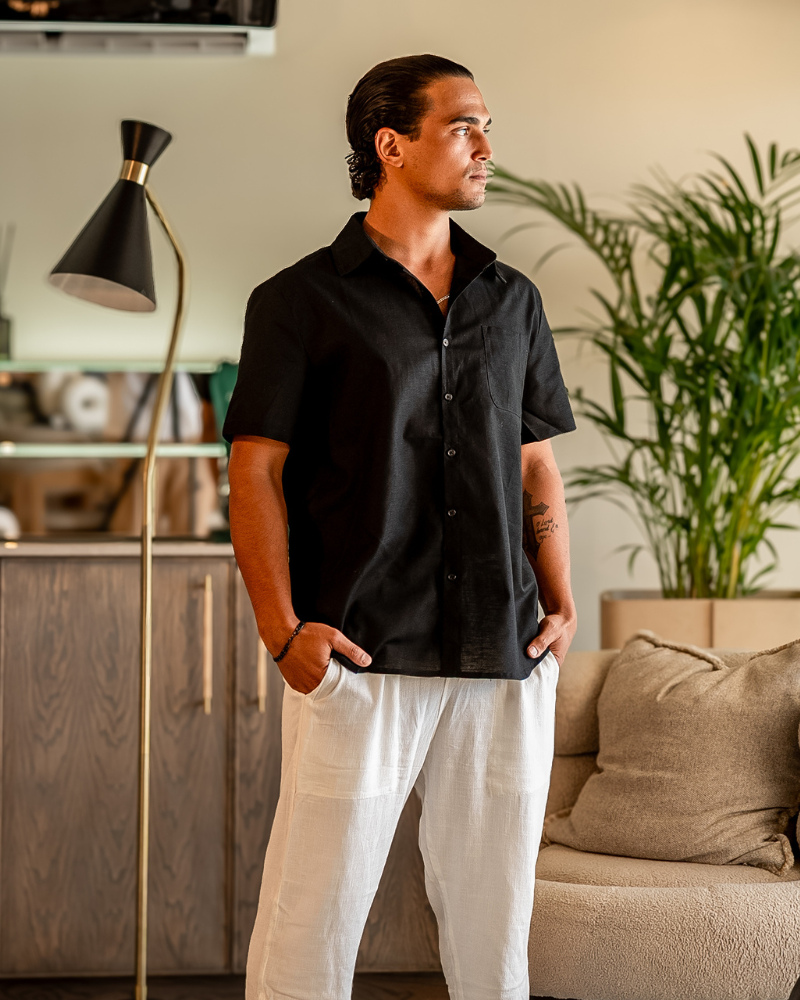 Chemise À Manches Courtes Avec Coupe Droite Pour Hommes | Idéale Pour La Saison Chaude Et Les Usages Quotidiens