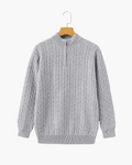 Pull pour Homme avec Col Zippé et Motif en Torsades | Idéal pour l’Hiver