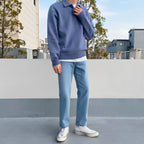 Pull à Demi-Zip avec Coupe Droite pour Hommes | Idéal pour un Usage Quotidien