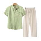 Ensemble Avec Chemise Et Pantalon Droit Pour Hommes | Idéal Pour L’Été