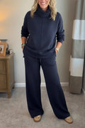 Ensemble Deux Pièces en Maille avec Top et Pantalon pour Femme | Idéal pour un Usage Quotidien