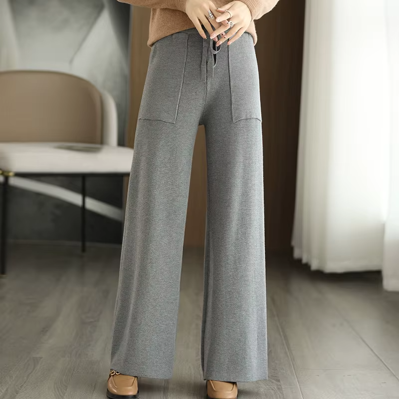 Pantalon Large En Maille Avec Coupe Fluide Pour Femmes | Idéal Pour Usage Quotidien Et Occasions Diverses