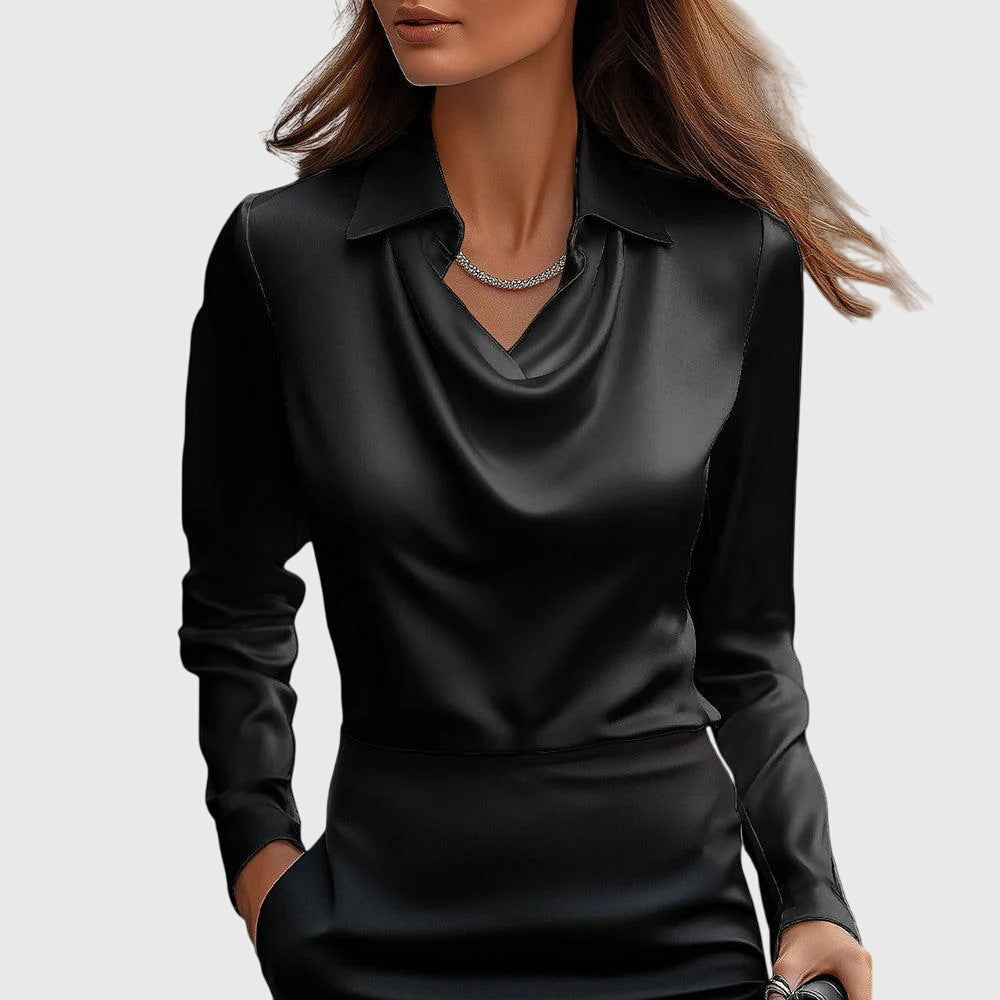 Blouse Fluide Pour Femme Avec Col Plissé | Idéal Pour Un Usage Quotidien