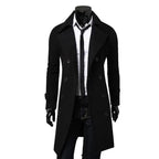 Trench-Coat Homme À Double Boutonnage Avec Ceinture Ajustable | Idéal Pour La Mi-Saison Et Un Usage Quotidien