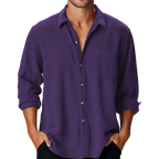 Chemise à Manches Longues avec Col Classique pour Homme | Idéale pour le Quotidien et les Occasions Décontractées