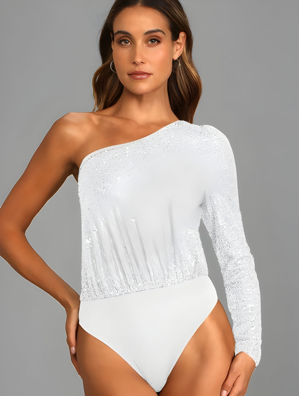 Top à Une épaule À Paillettes Pour Femme | Idéal Pour Les Soirées