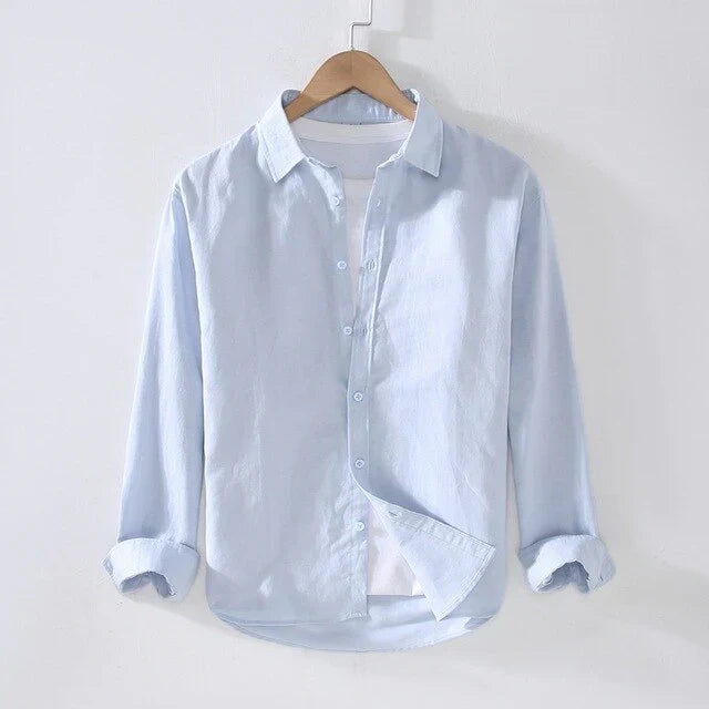 Chemise À Manches Longues Pour Hommes Avec Col Classique | Idéal Pour Le Printemps Et L’Été