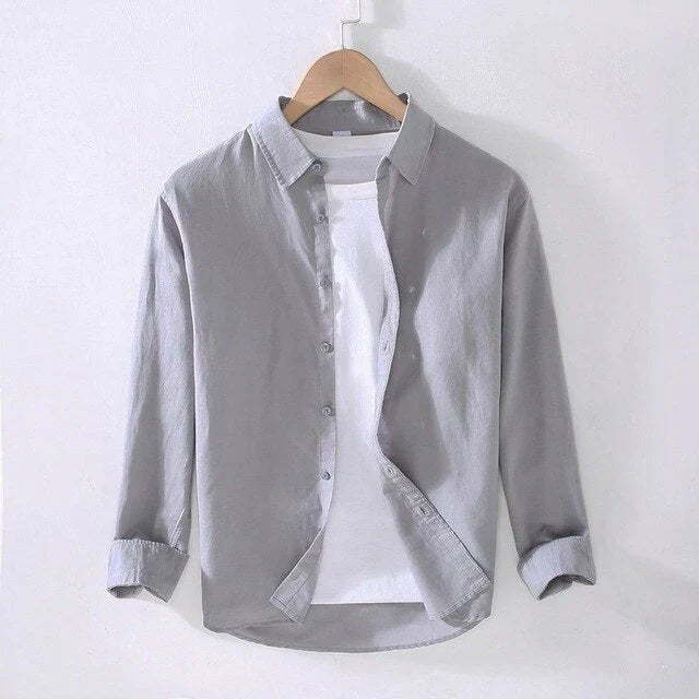 Chemise À Manches Longues Pour Hommes Avec Col Classique | Idéal Pour Le Printemps Et L’Été