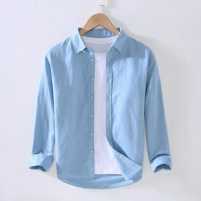 Chemise À Manches Longues Pour Hommes Avec Col Classique | Idéal Pour Le Printemps Et L’Été