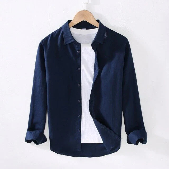 Chemise À Manches Longues Pour Hommes Avec Col Classique | Idéal Pour Le Printemps Et L’Été