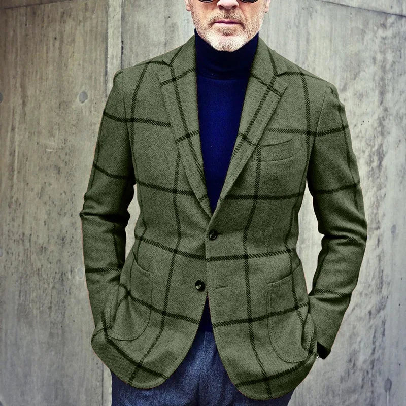 Blazer À Carreaux Pour Hommes | Idéal Pour Usage Quotidien Automnal