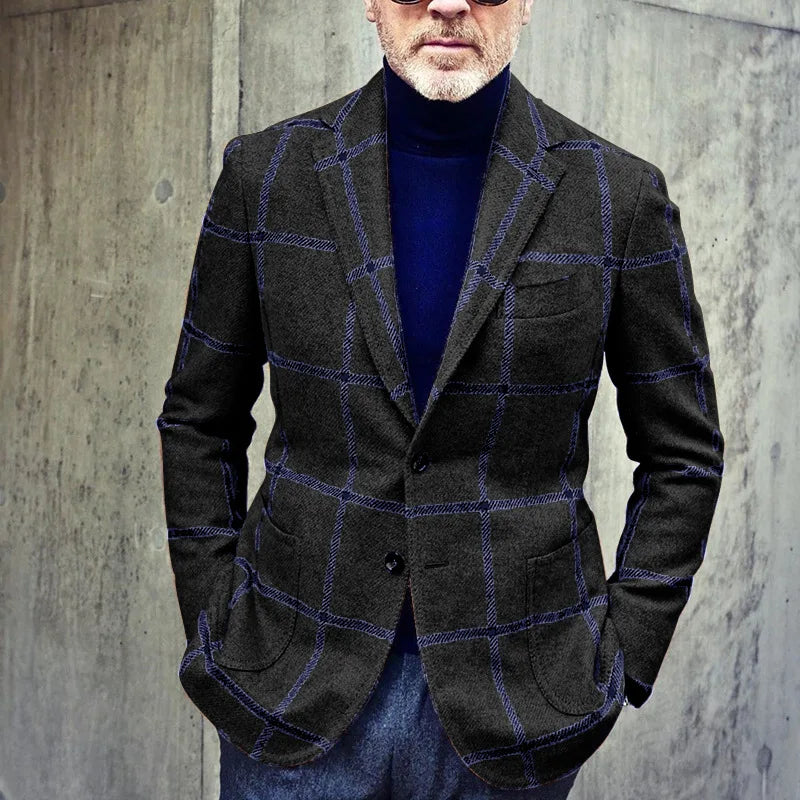 Blazer À Carreaux Pour Hommes | Idéal Pour Usage Quotidien Automnal