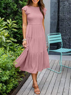 Robe Midi Avec Coupe Aérée Pour Femme | Idéale Pour Usage Quotidien Et Occasions