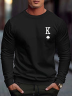 Sweat à Imprimé Spade K et Manches Longues pour Homme | Idéal pour l’Automne et l’Hiver