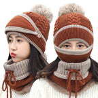 Ensemble Bonnet et Écharpe avec Masque Détachable pour Femme | Idéal pour l’Hiver