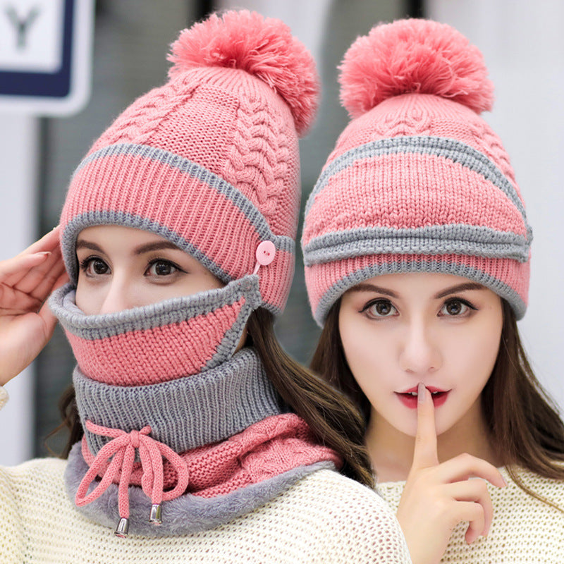 Ensemble Bonnet et Écharpe avec Masque Détachable pour Femme | Idéal pour l’Hiver