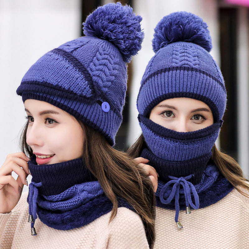 Ensemble Bonnet et Écharpe avec Masque Détachable pour Femme | Idéal pour l’Hiver