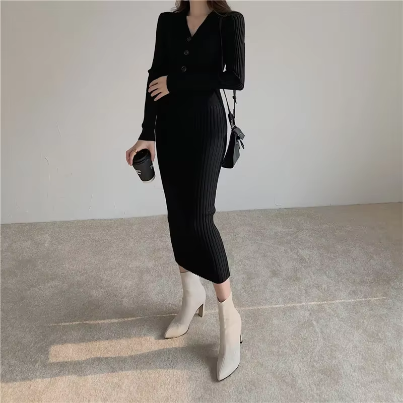 Robe Ajustée Avec Boutons Pour Femme | Idéale Pour Le Quotidien Et Les Sorties