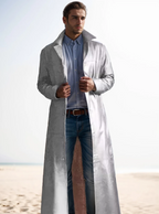 Manteau Long avec Revers Classiques pour Homme | Idéal pour un Usage Quotidien