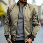 Veste Bomber Avec Fermeture Zippée Et Poches Latérales Pour Homme | Idéale Pour Toutes Saisons