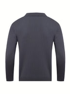 Pull Polo à Col Revers avec Encolure en V pour Homme | Idéal pour Tenue de Bureau