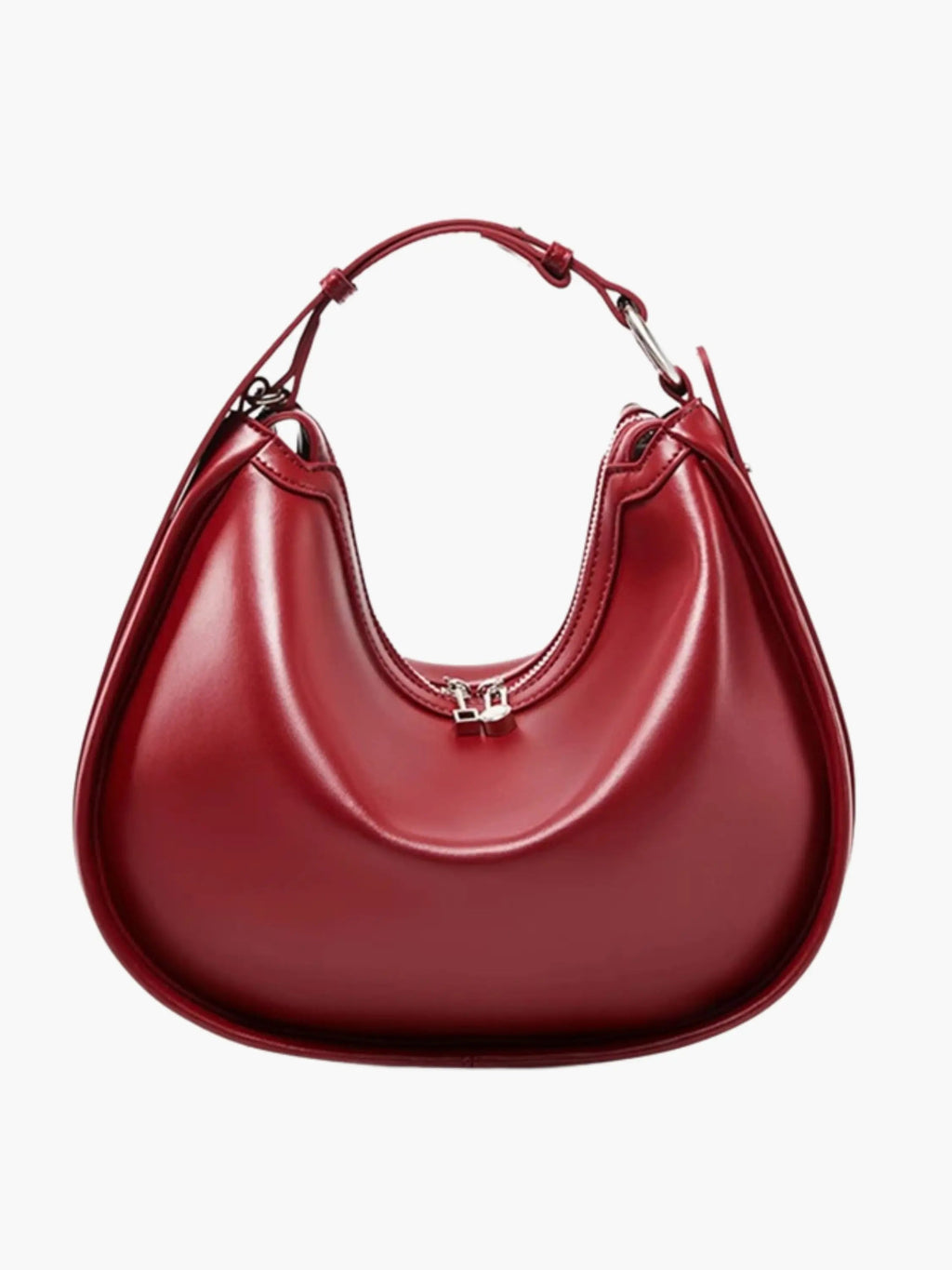 Sac Bandoulière Demi-Lune Avec Fermeture À Glissière Pour Femmes | Idéal Pour Usage Quotidien Et Sorties