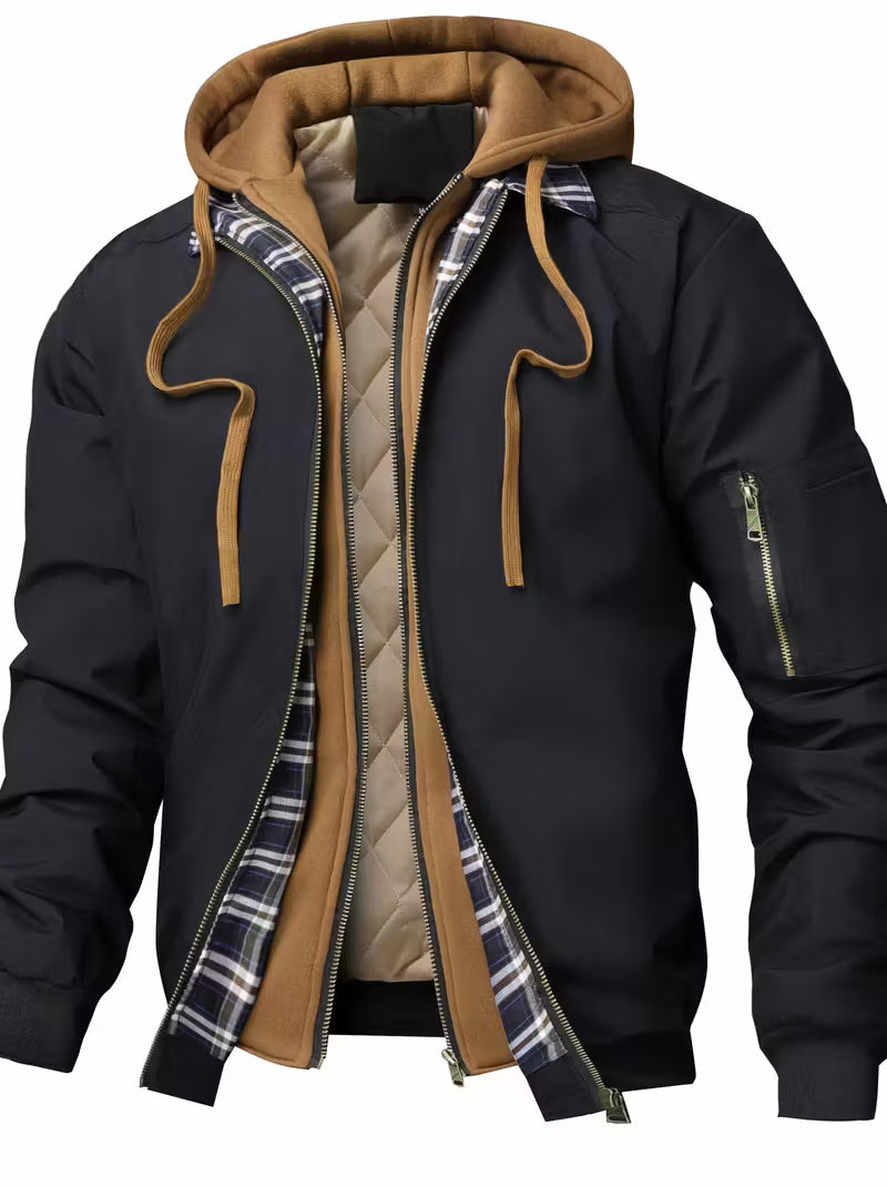 Veste Avec Capuche Et Fermeture Zippée Pour Homme | Idéale Pour Un Usage Quotidien Et Extérieur