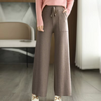 Pantalon Large En Maille Avec Coupe Fluide Pour Femmes | Idéal Pour Usage Quotidien Et Occasions Diverses
