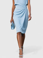 Robe Midi Sans Manches avec Détail Froncé pour Femme | Idéale pour les Événements et Sorties d’Été