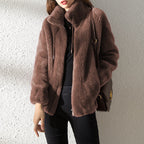 Veste Courte avec Col Montant Et Fermeture Zippée pour Femme | Idéale pour L’Hiver
