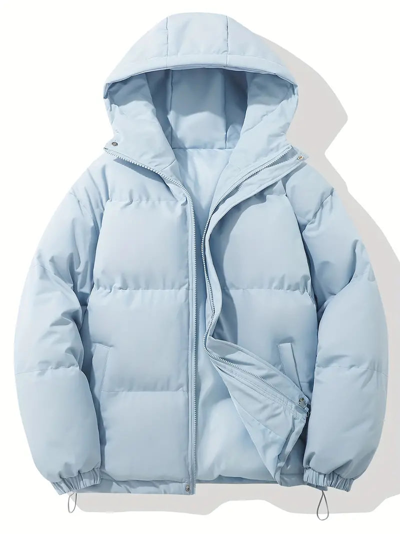 Manteau Matelassé à Capuche pour Homme avec Fermeture Éclair | Idéal pour l’Automne et l’Hiver