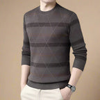 Pull À Motifs Discrets Avec Col Rond Pour Homme | Idéal Pour Le Quotidien Et Les Occasions Habillées