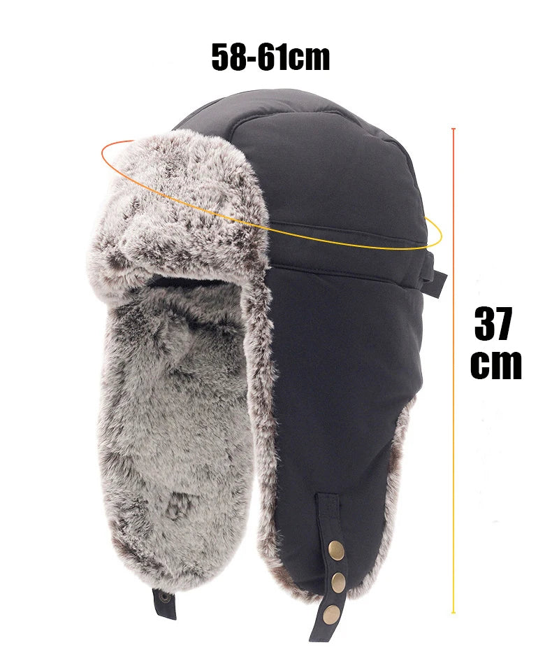 Bonnet d’Hiver avec Cache-Oreilles et Taille Réglable pour Adultes | Idéal pour les Activités Extérieures