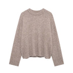 Pull Uni à Col Rond avec Coupe Ample pour Femme | Idéal pour Usage Quotidien
