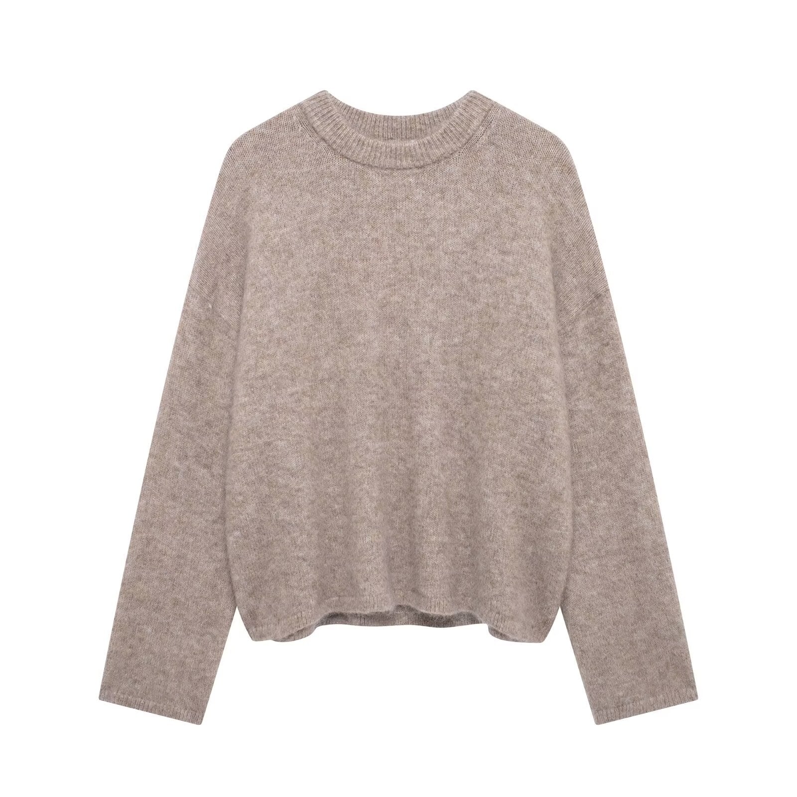 Pull Uni à Col Rond avec Coupe Ample pour Femme | Idéal pour Usage Quotidien
