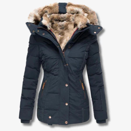 Manteau D'Hiver à Capuche avec Fermeture Zippée pour Femme | Idéale pour les Journées Froides