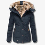 Manteau D'Hiver à Capuche avec Fermeture Zippée pour Femme | Idéale pour les Journées Froides