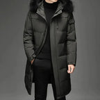 Parka Longue avec Capuche Ajustable pour Homme | Idéale pour Temps Froid en Extérieur