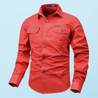 Chemise à Manches Longues avec Poches Poitrine pour Homme | Idéal pour Usage Quotidien et Activités