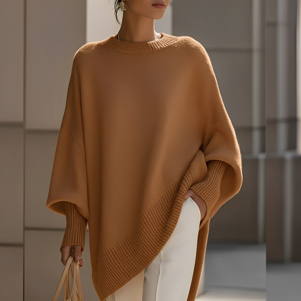 Pull Oversize À Col Rond Pour Femmes | Idéal Pour La Mi-Saison